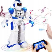 ROBOT INTERAKTYWNY ZDALNIE STEROWANY CHODZI DŹWIĘK WYCZUWAJĄCY GESTY +PILOT