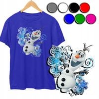 KOSZULKA DZIECIĘCA T-SHIRT Z NADRUKIEM - KRAINA LODU FROZEN - M 134-140