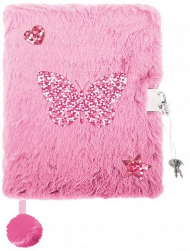 PAMIĘTNIK Z KŁÓDKĄ WŁOCH. A5/96K SHINY BUTTERFLY na Arena.pl