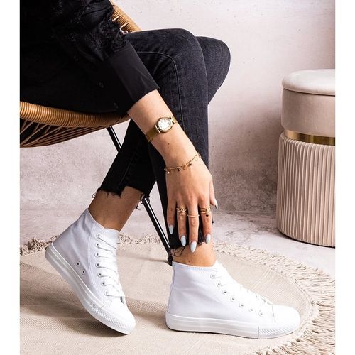 Białe wysokie trampki r.38 na Arena.pl