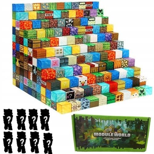MAGNETYCZNE BLOKI MINECRAFT 200 + 10 LOSOWYCH LALEK na Arena.pl