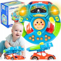 Interaktywna Kierownica Samochodowa dla Dzieci Muzyczna Zabawka Efekty LED