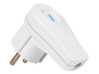 Wtyczka WT-16WŁ kątowa biała z przełącznikiem podświetlanym