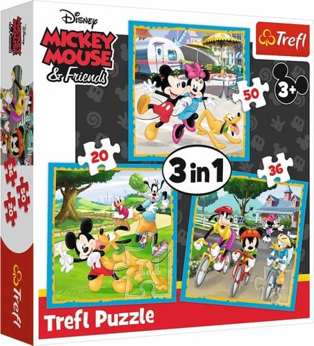 Puzzle 3W1 Myszka Miki Z Przyjaciółmi 34846 na Arena.pl