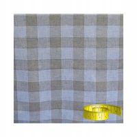 Len w beżową kratę Len biały Len beżowy na metry