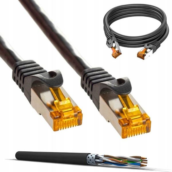 KABEL SIECIOWY LAN ETHERNET RJ45 SFTP CAT6a 15M zdjęcie 1