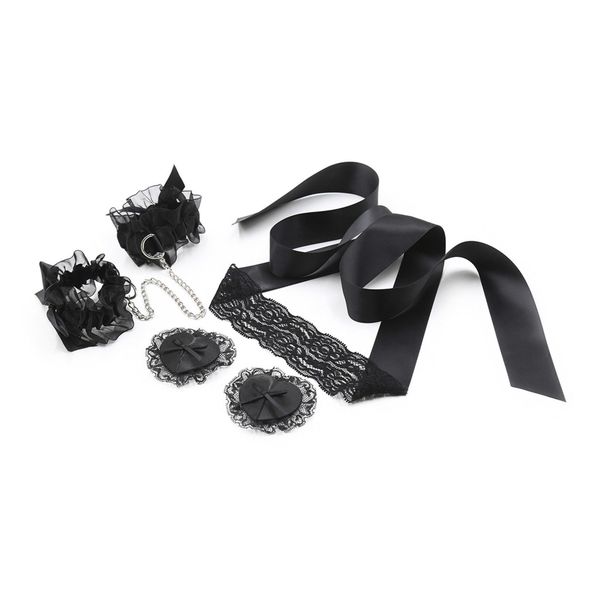 Lace Me Up Black Lace Set Crushious zdjęcie 1