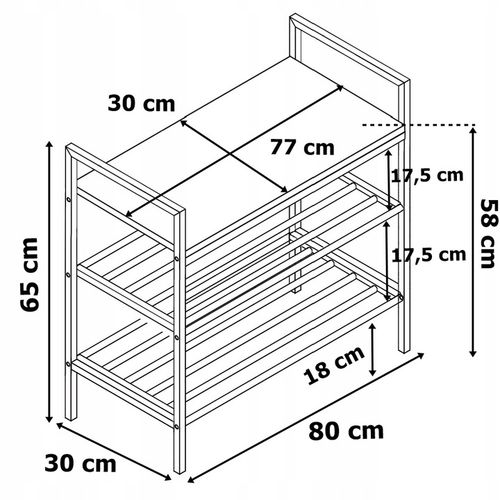 ORGANIZER STOJAK NA BUTY SZAFKA PÓŁKA REGAŁ RUSTYKALNY DO PRZEDPOKOJU na Arena.pl