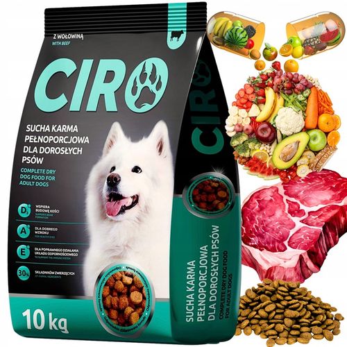 Karma sucha dla psa Ciro 10 kg wołowina wszystkie rasy Adult na Arena.pl