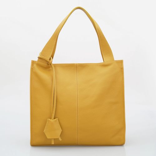 VERA PELLE torebka damska skórzana shopper klasyczna na ramię V074 c.taupe na Arena.pl