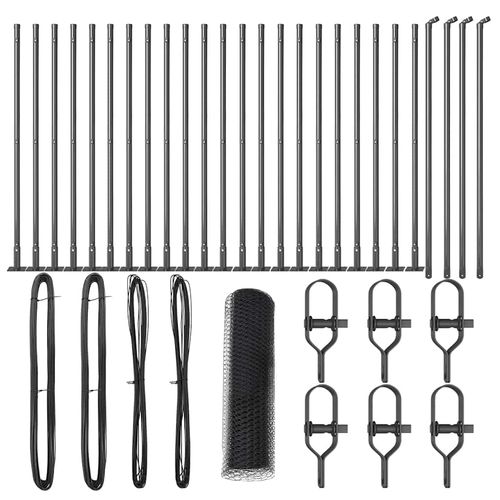 Ogrodzenie z słupkami Szary 0.6 x 50 m Stal pokryta PCV na Arena.pl