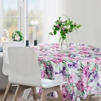 Obrus ogrodowy na stół GARDEN/34E 150 cm kwiaty dekoracyjny plamoodporny