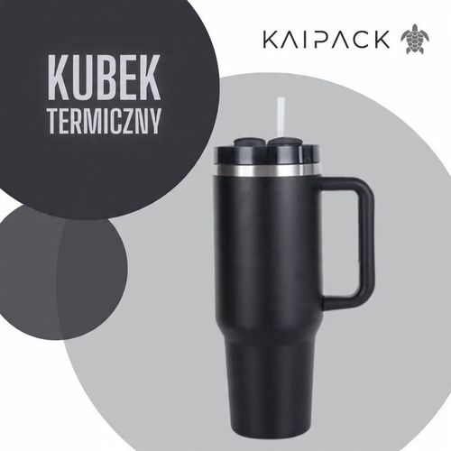 KUBEK TERMICZNY ZE SŁOMKĄ 1200ML KUBEK TERMICZNY ZE SŁOMKĄ CZARNY na Arena.pl