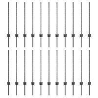 Słupki ogrodzeniowe 22 pcs Szary 120 cm Stal