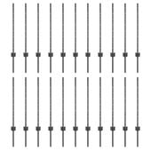 Słupki ogrodzeniowe 22 pcs Szary 120 cm Stal