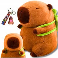 MASKOTKA KAPIBARA PLUSZAK PLECAK Z ŻÓŁWIEM ŻÓŁW MISIEK CAPYBARA 25 + BRELOK