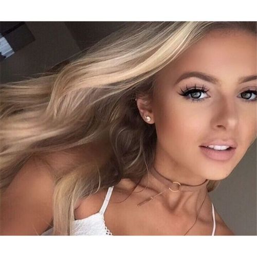 naszyjnik choker wpadający brązowy na Arena.pl