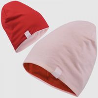 4F Czapka Dziewczęca Dwustronna Ciepła Czerwono-Różowa