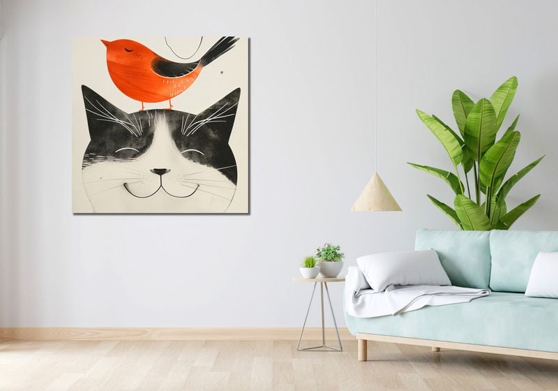 Obraz 100x100cm Pyzaty Przyjaciel zdjęcie 2