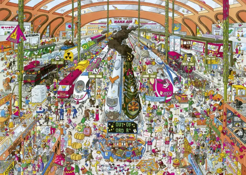 Puzzle Heye. 2000 elementów. Dworzec kolejowy zdjęcie 2