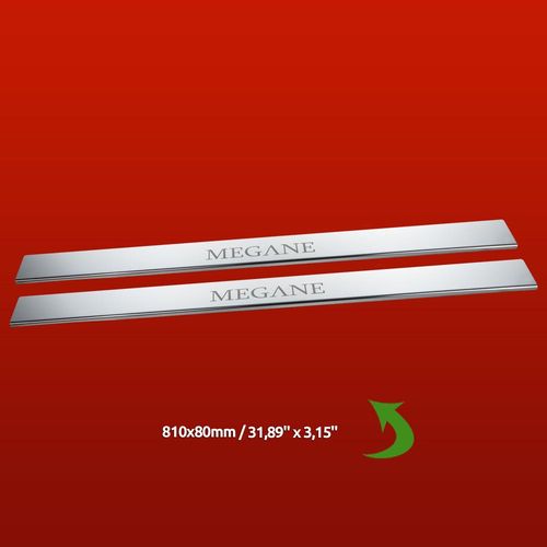 Listwa progowa RENAULT MEGANE MK3 Stal nierdzewna 304 połysk 2szt na Arena.pl