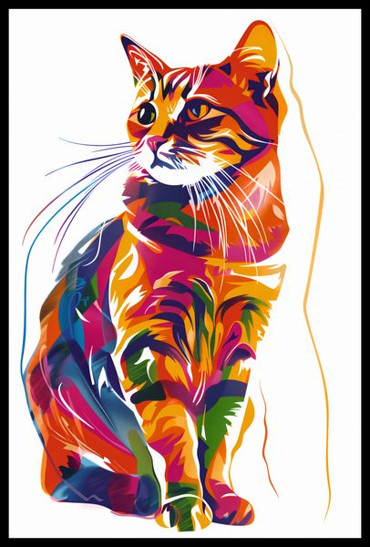 Plakat 40x60cm Nasycony Kot zdjęcie 2