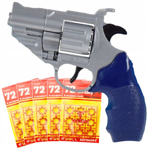 PISTOLET NA SPŁONKĘ 5x72szt KAPISZONY GRATIS METALOWY REWOLWER DLA DZIECI na Arena.pl