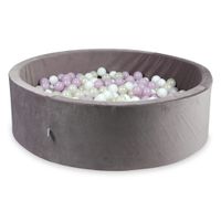 Suchy basen z piłeczkami 700 sztuk 130x40 Velvet lila (białe, różowe jasne perłowe, opalizujące)