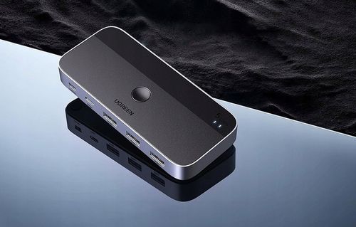 UGREEN PRZEŁĄCZNIK SWITCH 3X USB-A 3.0 USB-C 5Gb/s + 2 x KABEL USB-A 1,5M na Arena.pl