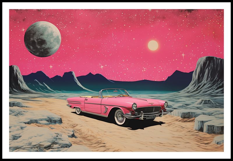 Plakat 91,5x61cm Kabriolet W Kosmosie zdjęcie 3