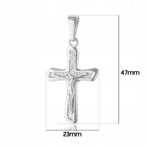 SREBRNY MĘSKI KRZYŻYK Z JEZUSEM, SREBRO PRÓBA 925 WARSZAWSKI, ELEGANCKI na Arena.pl