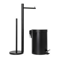 Zestaw łazienkowy Kosz na śmieci i Stojak z uchwytem na papier toaletowy