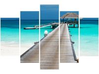 100CM 150CM OBRAZ 5 ELEM BUNGALOW ŚCIENNY