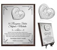 SREBRNY OBRAZ ROCZNICA ŚLUBU 10 25 40 50 + GRAWER