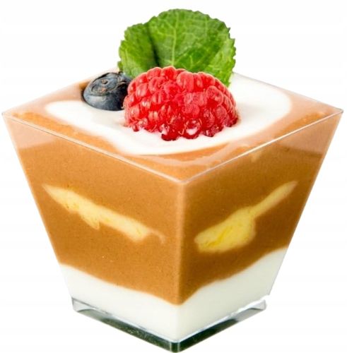 Zestaw Pojemniki piramidki na desery deserki mini 200ml + łyżeczki 50 kompl na Arena.pl