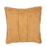 Poduszka dekoracyjna 45 x 45 cm żółta KAVALAM