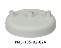 Podsufitka metalowa 3 otwory 135mm kolor biały + biały hamulec