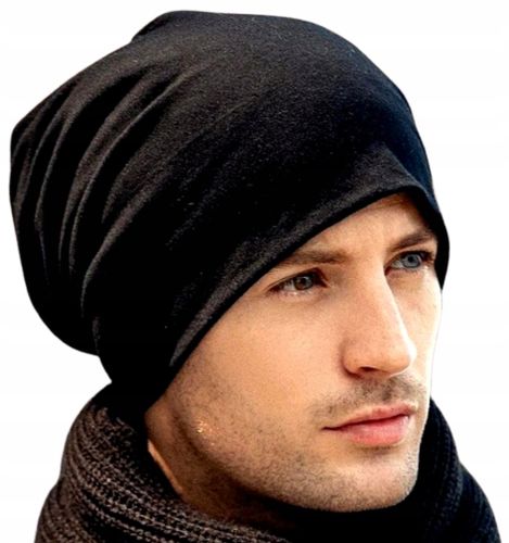 Ciepła Czapka Oversize Smerfetka Beanie Hipster na Arena.pl