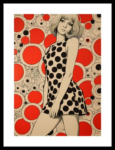 Plakat 25x35cm Czerwone Kropki na Arena.pl