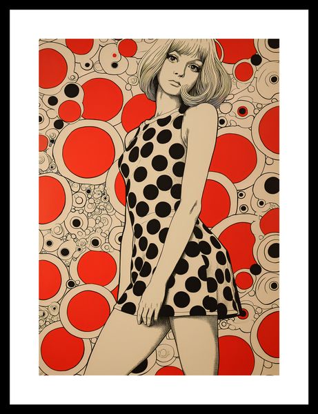 Plakat 25x35cm Czerwone Kropki zdjęcie 3