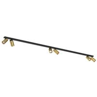 Sufitowa lampa pokojowa Mono z reflektorkami czarna mosiądz