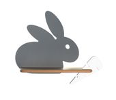 Rabbit lampa kinkiet 4W LED 4000K iq kids szary+biały