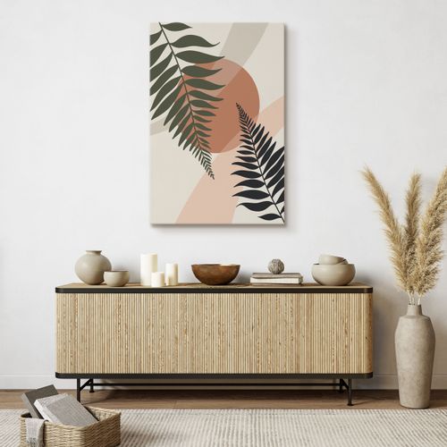 Obraz Do Salonu Liście Palmowe Natura Zachód Słońca Boho 70cm x 100cm na Arena.pl