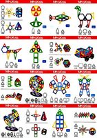 EDUKACYJNE konstrukcyjne KLOCKI MAGNETYCZNE 124 element prezenty certyfikat