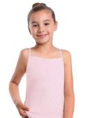 Podkoszulka dziewczęca bawełniana ażurowa jasnoróżowa 122-128 YOCLUB