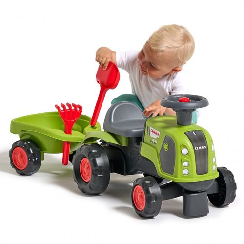 FALK Jeździk Claas 470 Arion Zielony z Przyczepką + Zestaw do piasku na Arena.pl