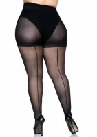 plus backseam pantyhose rajstopy modelujące z eleganckim szwem xl