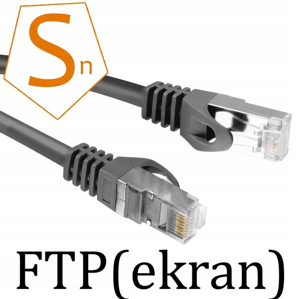 KABEL SIECIOWY LAN ETHERNET RJ45 FTP CAT6 0,5M HQ zdjęcie 2