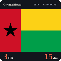 Karta eSIM Internet Gwinea Bissau 3 GB na 15 dni - bez rejestracji