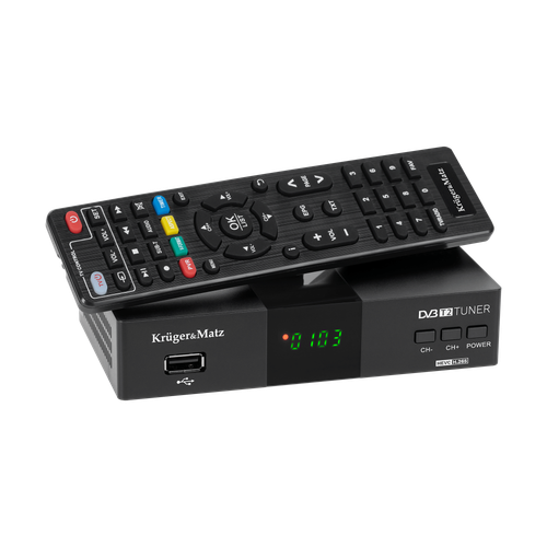 Tuner Dekoder DVB-T2 H.265 HEVC Kruger&Matz KM0550D Full HD USB PVR HDMI na Arena.pl